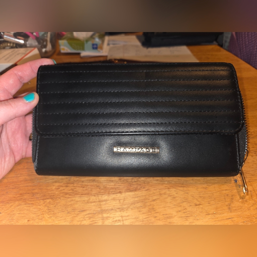Rampage Black Quilted Leather Wallet